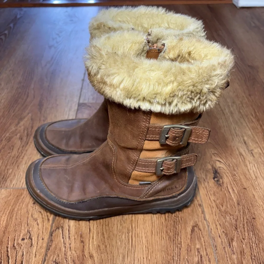 Merrell Decora Chant Winter Boots 200g Select Dry BROWN‎ SUGAR Womens 8.5